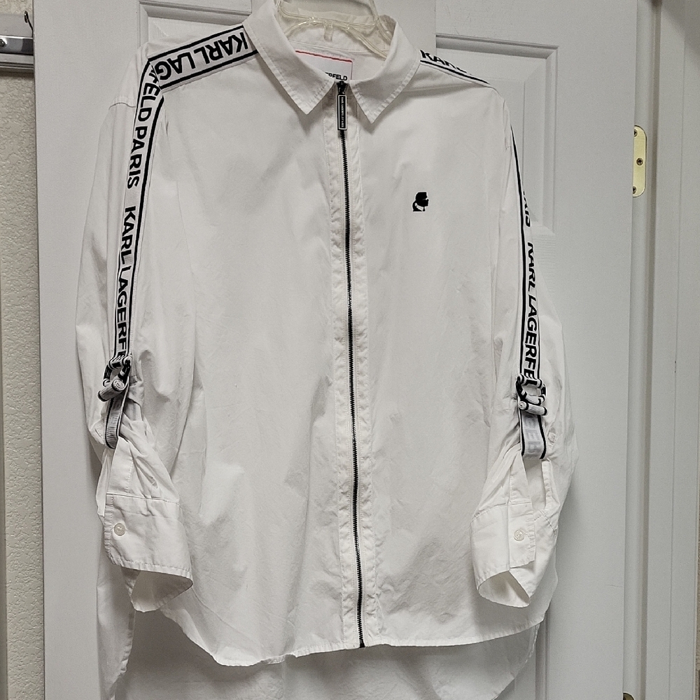 Karl Lagerfeld White Cotton Top